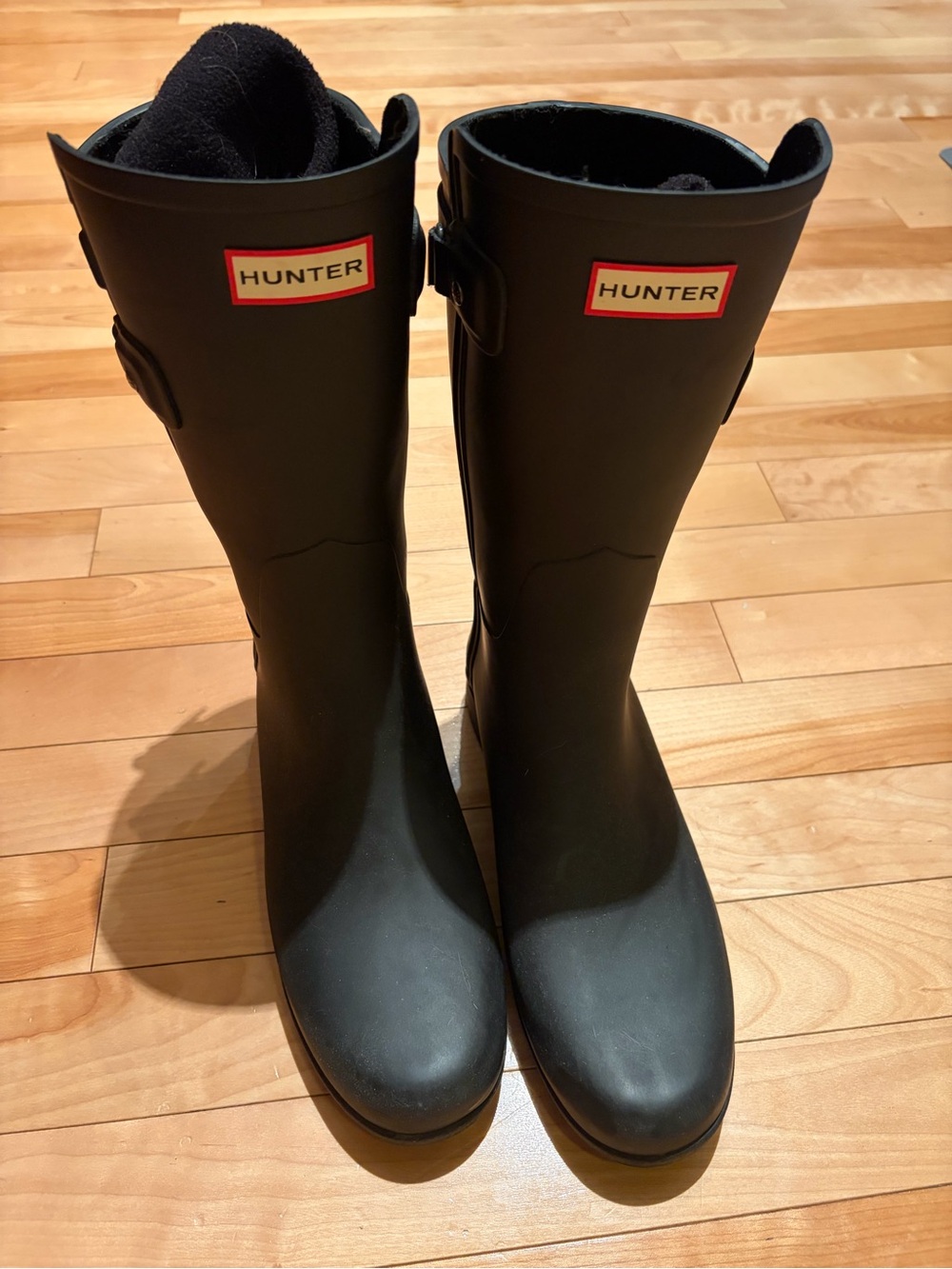Hunter Women's Black Tall Rain Boots